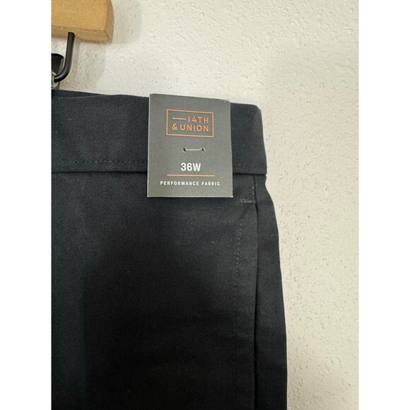 14th & Union Men’s Regular Fit Black Performance Dress Pants 36x32 NWT - Picture 2 of 11
